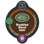 Green Mountain Breakfast Blend Decaf Kcarafe coffee pods