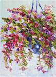 Fuchsia Basket Oil Painting - Posted on Friday, April 10, 2015 by Marion Hedger