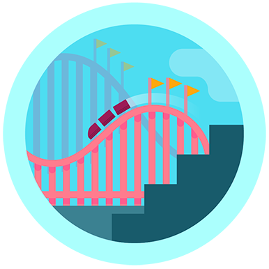 fitbit rollercoaster badge (125 floors!)