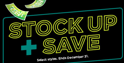 stock up and save.  shop now.