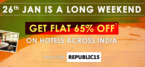 Long Weekend Sale - 65% Off on Hotels Across India
