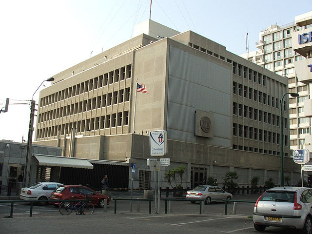 US Embassy in Israel, located in Tel Aviv