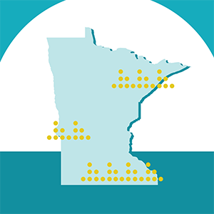 outline of state of Minnesota