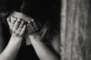 Crying woman, depression