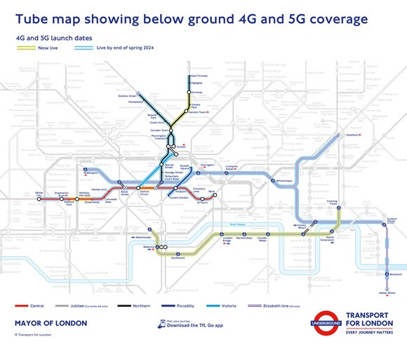 Mobile Coverage Tube map – Sept 23