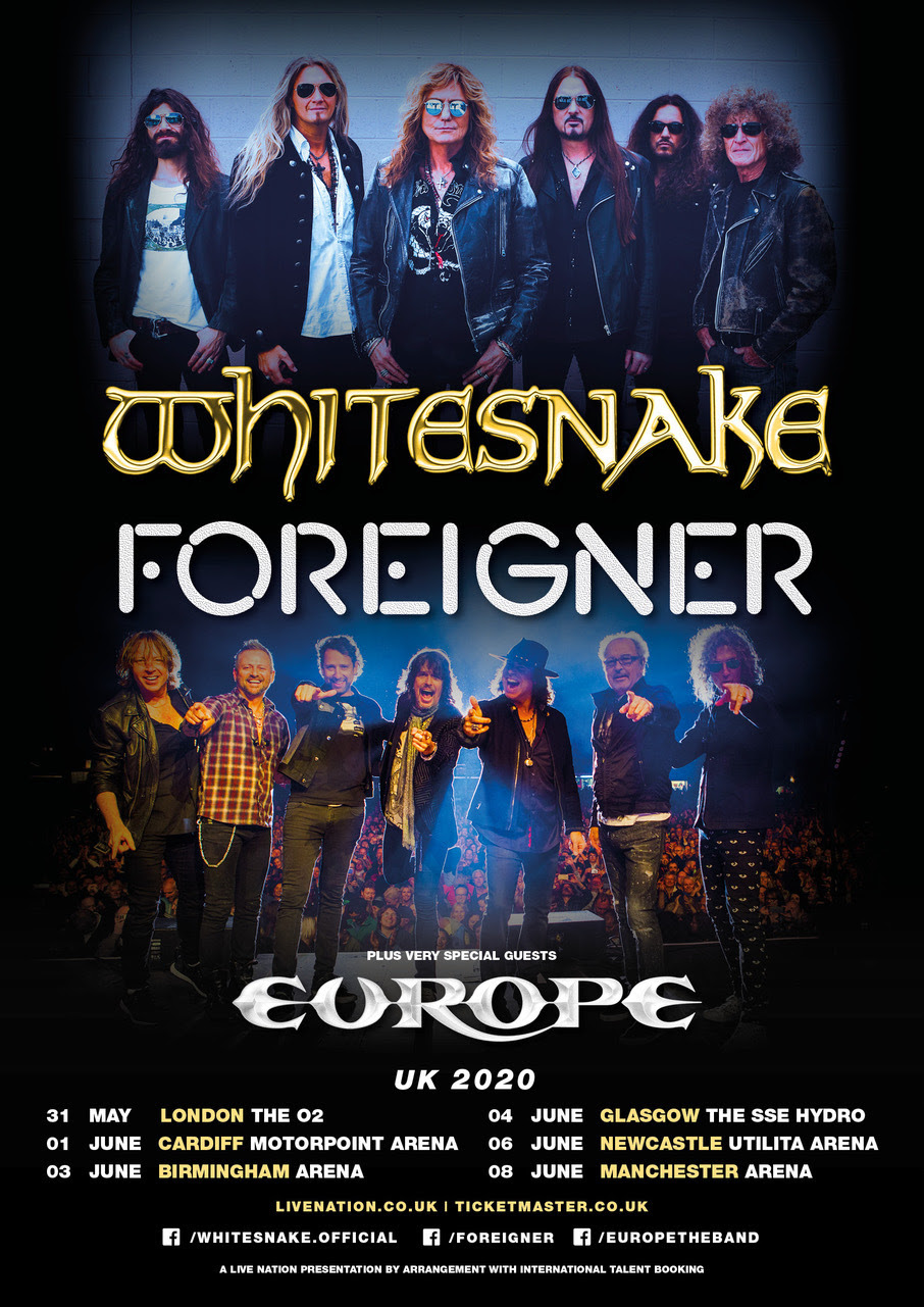 Whitesnake | Foreigner | Europe U.K. Tour 2020