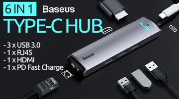 Baseus 6in1 Tipo C Hub