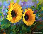 Violet Spotlight Sunflowers and a New Painting Video - Flower Paintings by Nancy Medina Art - Posted on Monday, January 19, 2015 by Nancy Medina