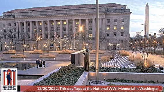Bugler playing taps in honor of: on 12/20/2022