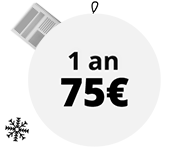 Abonnement 1 an 75€ au lieu de 132€