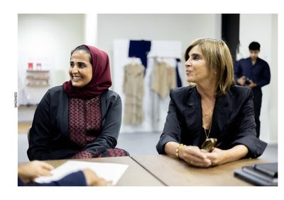 Sheikha Al Mayassa Bint Hamad bin Khalifa Al Thani and Carine Roitfield Sheikha Al Mayassa Bint Hamad bin Khalifa Al Thani and Carine Roitfield