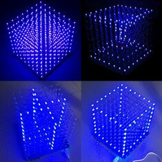 Geekcreit 8x8x8 Cube 3D Light Blue LED DIY Kit