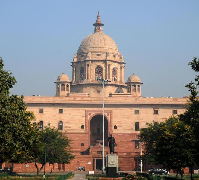 South Block, which houses the Prime Minister’s Office and the Ministries of External Affairs and Defence. File