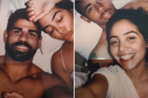 Intimate photos of football stars Diego Costa and Gabriel Jesus in bed with the same mystery woman found in a bible at a charity shop