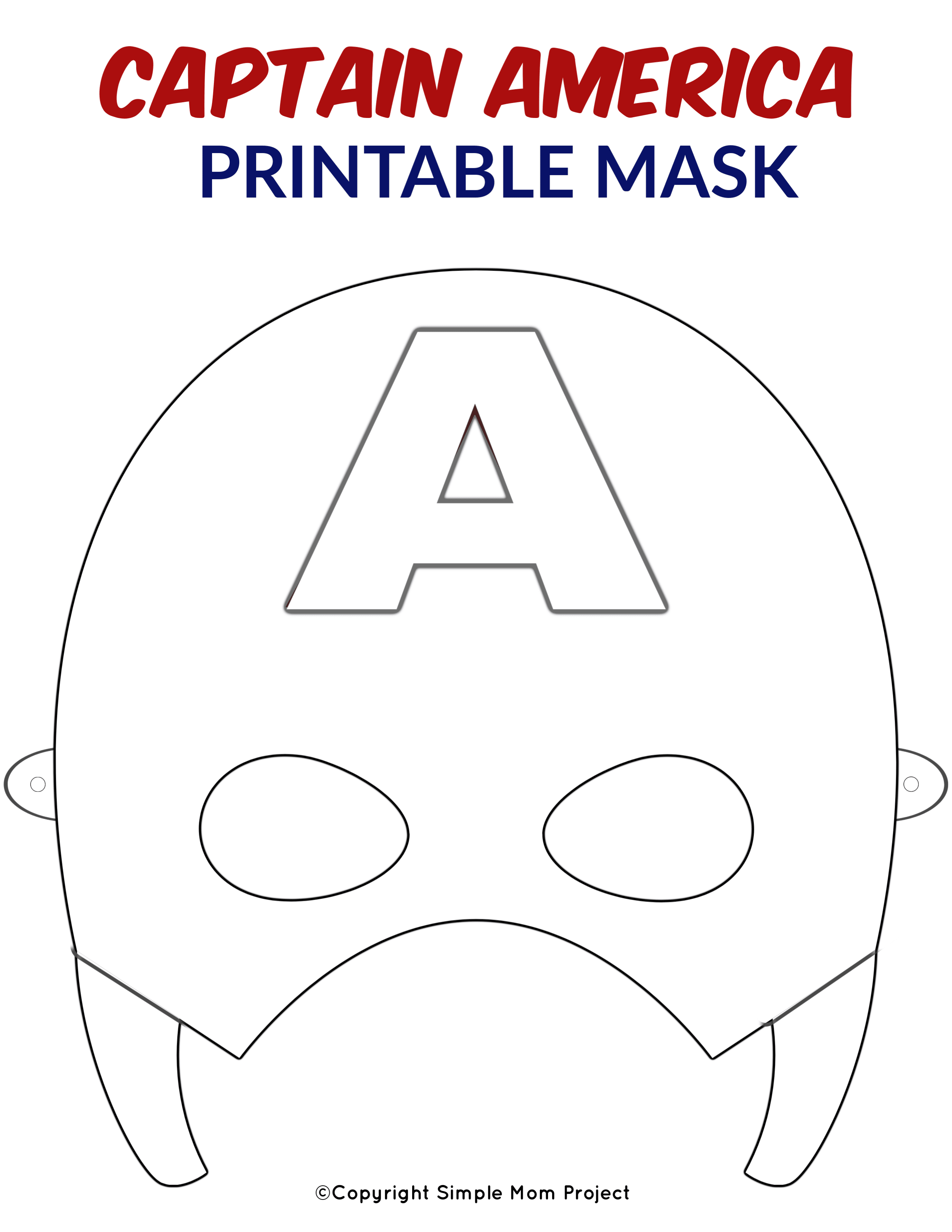Free Printable Superhero Face Masks for Kids Simple Mom Project