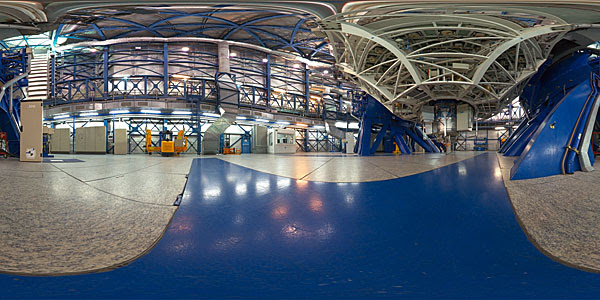 Panoramic view inside the dome
