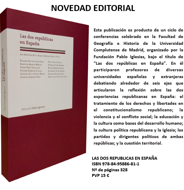 NOVEDAD EDITORIAL - Las dos repúblicas en España