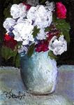 ACEO Acrylic White and Magenta Roses Vase Painterly Style SFA Penny StewArt - Posted on Sunday, November 23, 2014 by Penny Lee StewArt