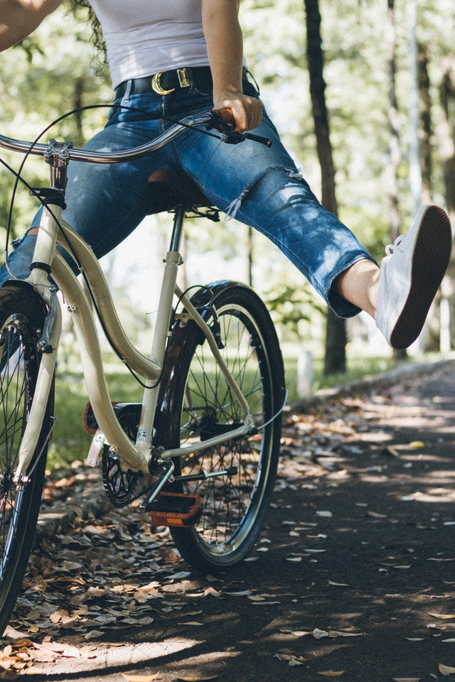 coasting on bike