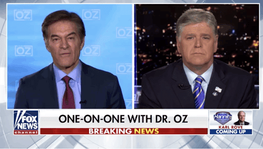 Image of Dr. Oz and Sean Hannity