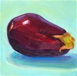 Little Eggplant,still life,oil on canvas,6x6,priceNFS - Posted on Monday, December 8, 2014 by Joy Olney