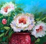 Holiday Cheer Peonies and the Thankfulness Checklist - Flower Paintings by Nancy Medina - Posted on Monday, December 8, 2014 by Nancy Medina