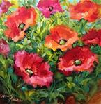 Rise and Shine Again Pink Poppies and Dallas Arboretum Artscape - Flower Paintings by Nancy Medina - Posted on Tuesday, April 14, 2015 by Nancy Medina