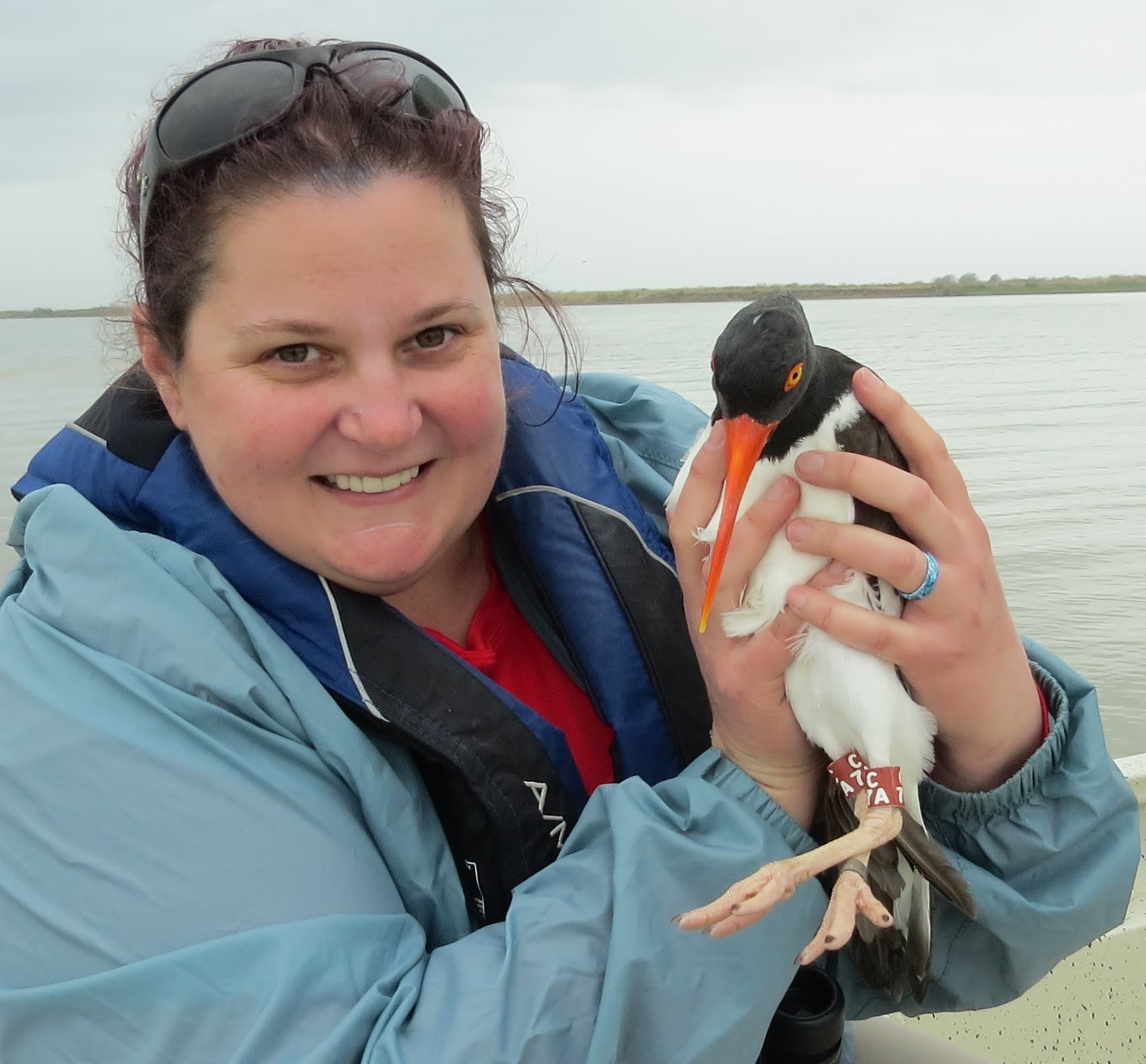 Woman holding bird