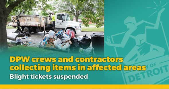 DPW Crews Collect Flood Damaged Items