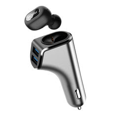 ROCK 3.1A Dual USB Car Charger & Bluetooth Earphone