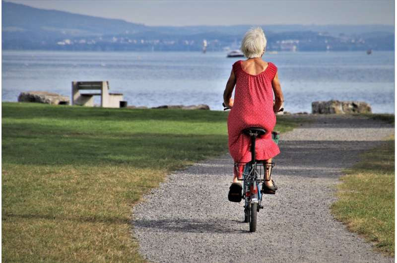 woman on bike