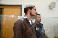 Meir Ettinger, grandson of Rabbi Meir Kahane, seen at Magistrate's Court in the northern city of Nazareth.