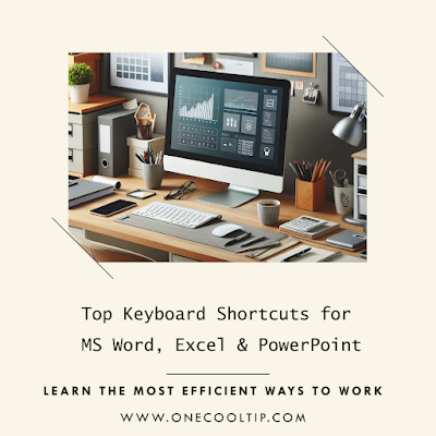 Top Keyboard Shortcuts - Word, Excel PowerPoint