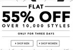 Flat 55% off over 10000 styles