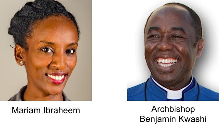 Mariam Ibraheem and Archbishop Benjamin Kwashi