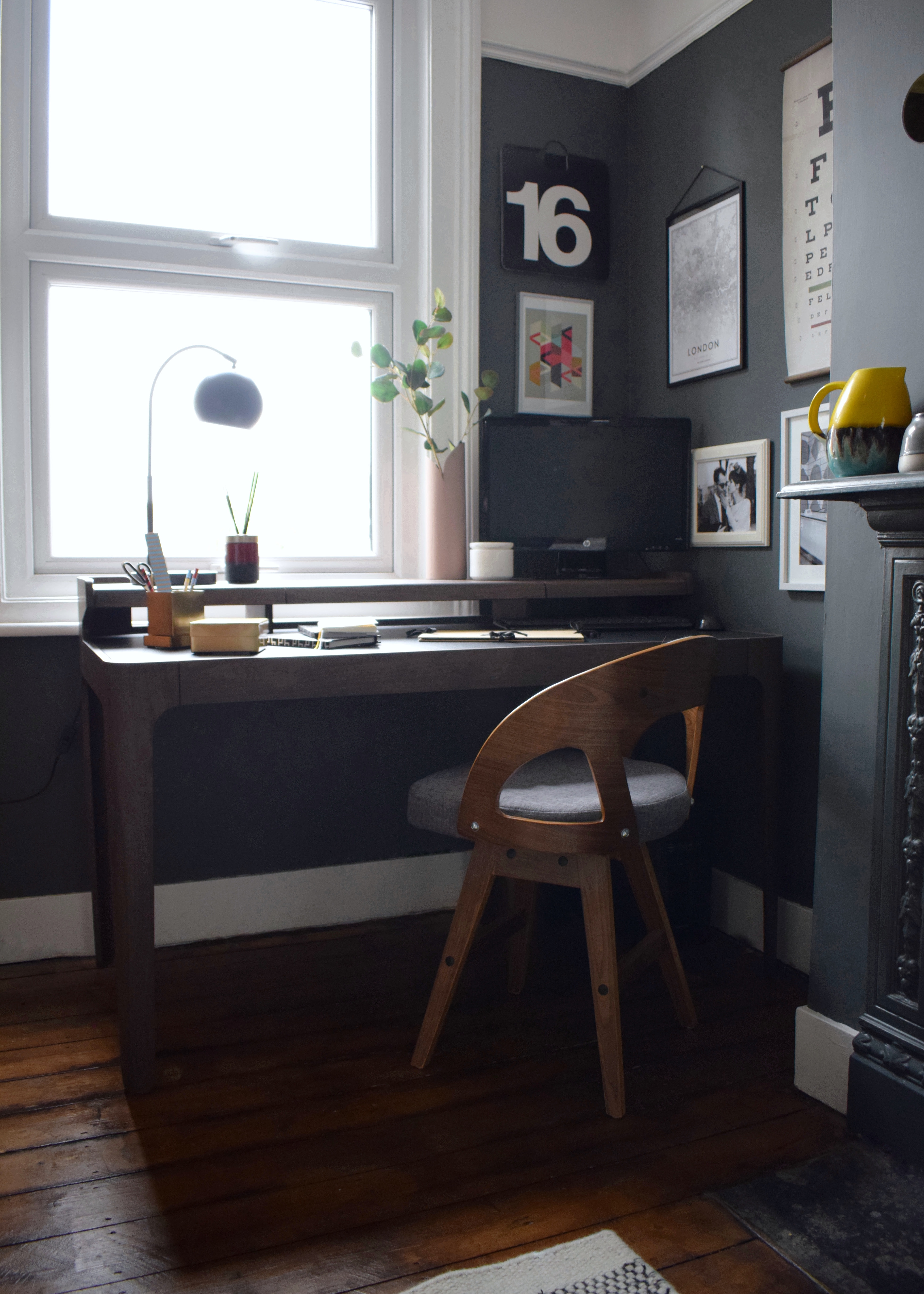 MADE Desk Story Zeke bloggers grey modernist home tour of office