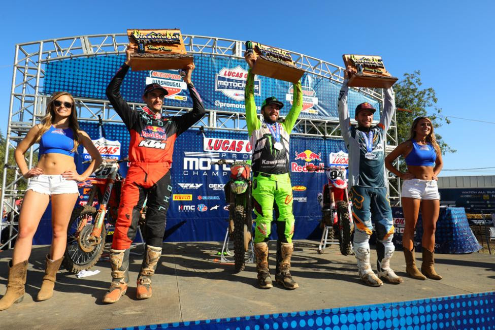 The 450 Class overall podium.