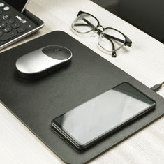 Xiaomi MIIIW Qi Wireless Charger PU Leather Mouse Pad