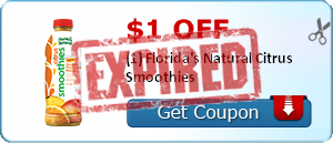 $1.00 off (1) Florida's Natural Citrus Smoothies