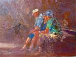 Figures in dappled sunlight - Posted on Friday, April 10, 2015 by Joseph  Mahon