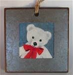 White Teddy Ornament - Posted on Saturday, November 29, 2014 by Ruth Stewart