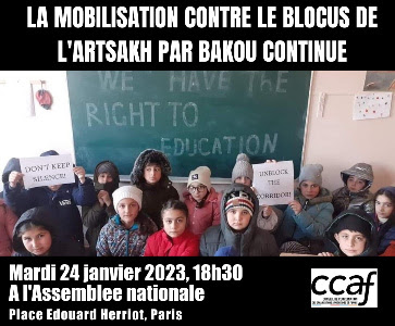 LA MOBILISATION CONTRE LE BLOCUS DE L'ARTSAKH PAR BAKOU CONTINUE