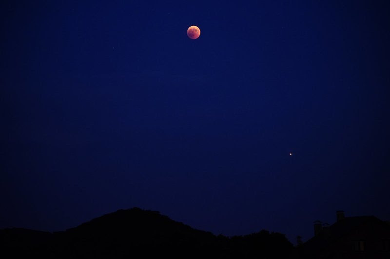 Luna y Marte desde Barcelona