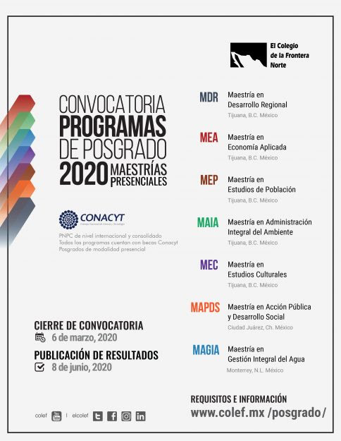 Programas de posgrado 2020-COLEF