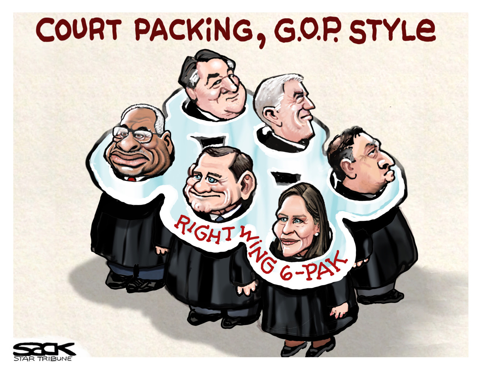 Republicans pack the Supreme Court with conservative, partisan judges.