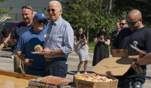 Let Them Eat Salami: Biden Marks Labor Day By Handing Out Sandwiches to Union Members