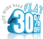Flat 30% off on all products across site.