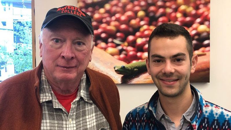 Pictured Above: Richard Lyon '68 and Gabriel Oppler '17 connected in Bozeman, MT after meeting through Haverford Connect.