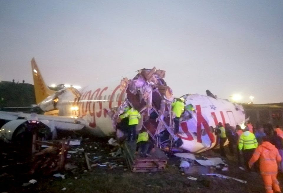 Turkey plane crash – Blood-soaked and dazed passengers stumble from jet ...