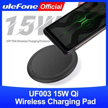 Ulefone UF003 15W Qi Wireless شاحن Quick شحن Pad For Ulefone Armor 10 5G For iPhone 12 Pro Max for Samsung Galaxy ملحوظة S20 Ultra Huawei P40 Pro